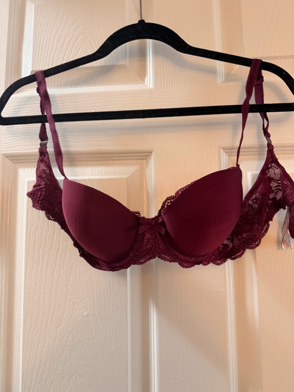 Victoria's Secret Burgundy Lace Underwire Bra